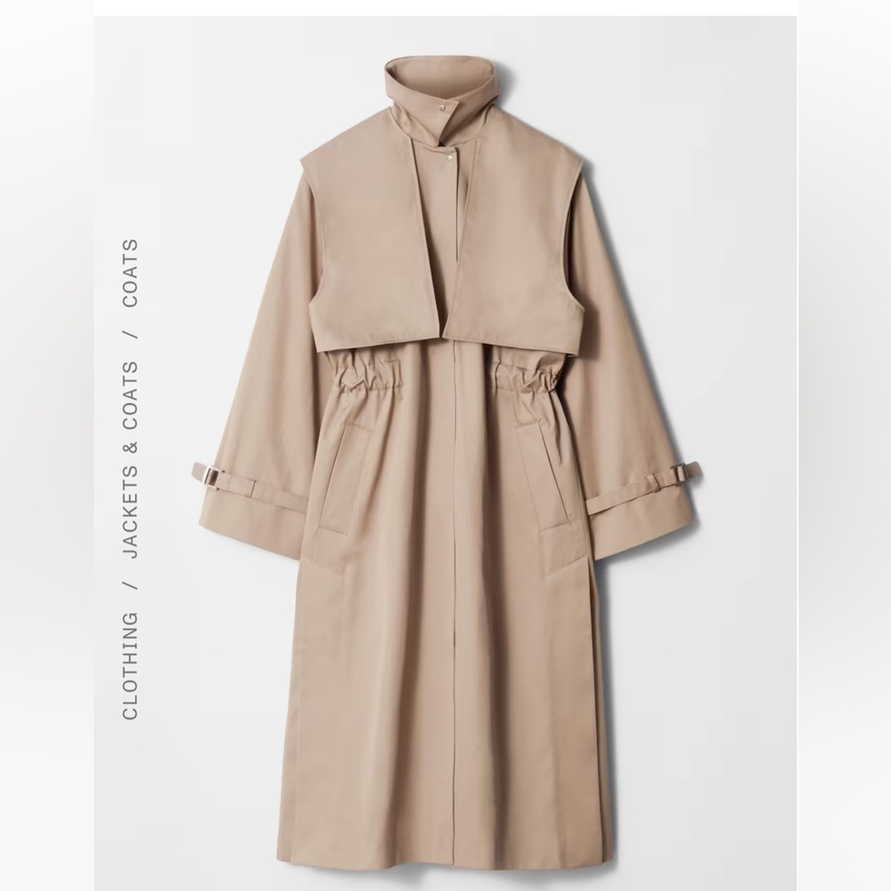 & Other Stories Funnel Neck Trench